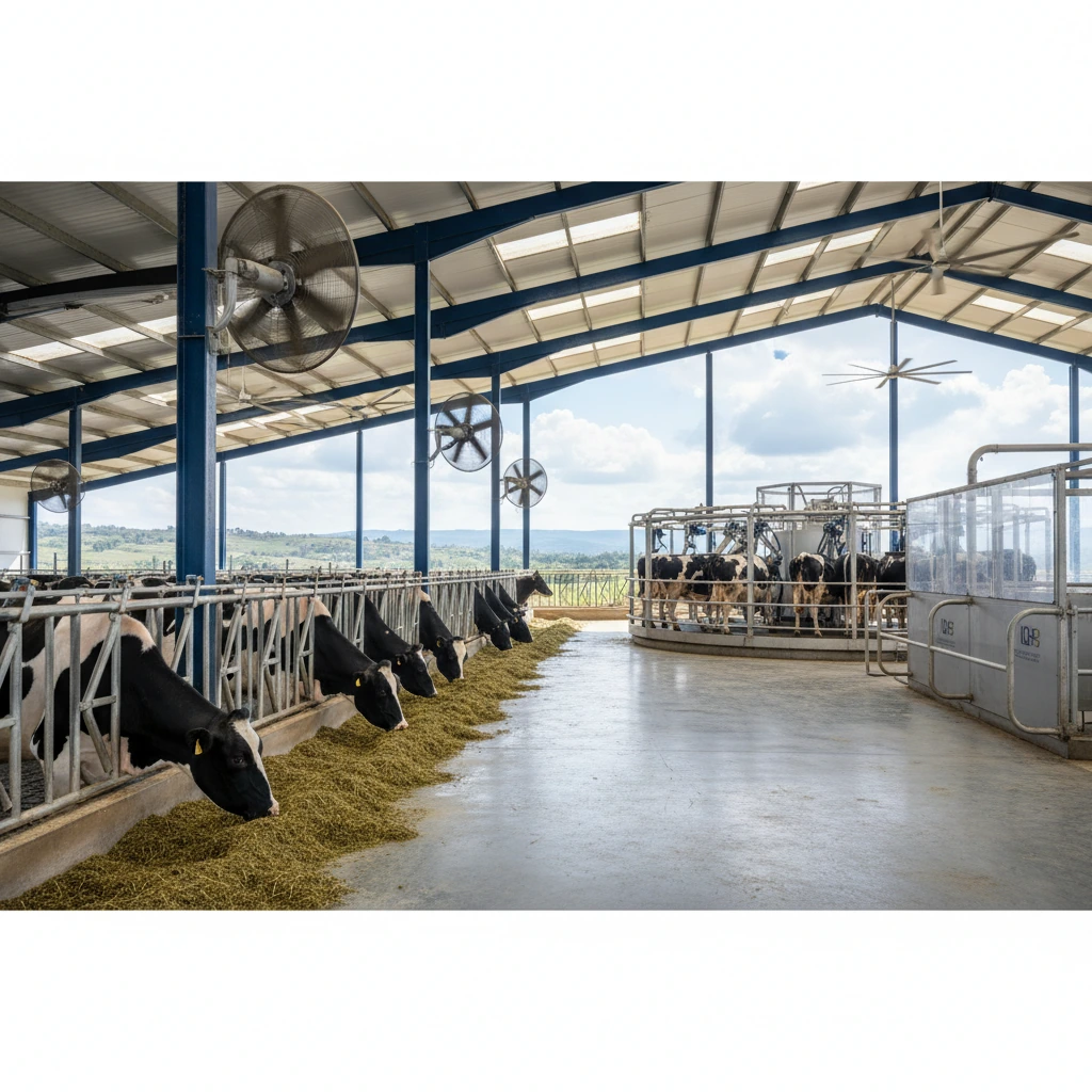 Pedigree Friesian and Ayrshire dairy cattle herd