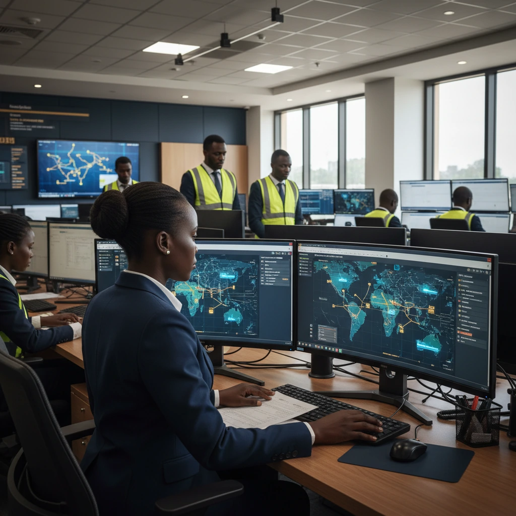 Cross-border trade and logistics software tracking synergy