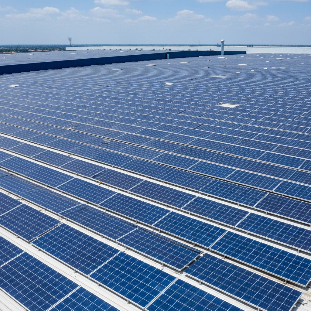 Commercial and industrial rooftop solar PV arrays