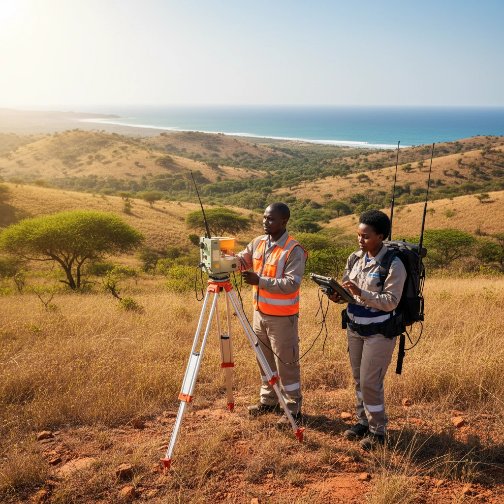 Geophysical survey equipment and satellite geological mapping
