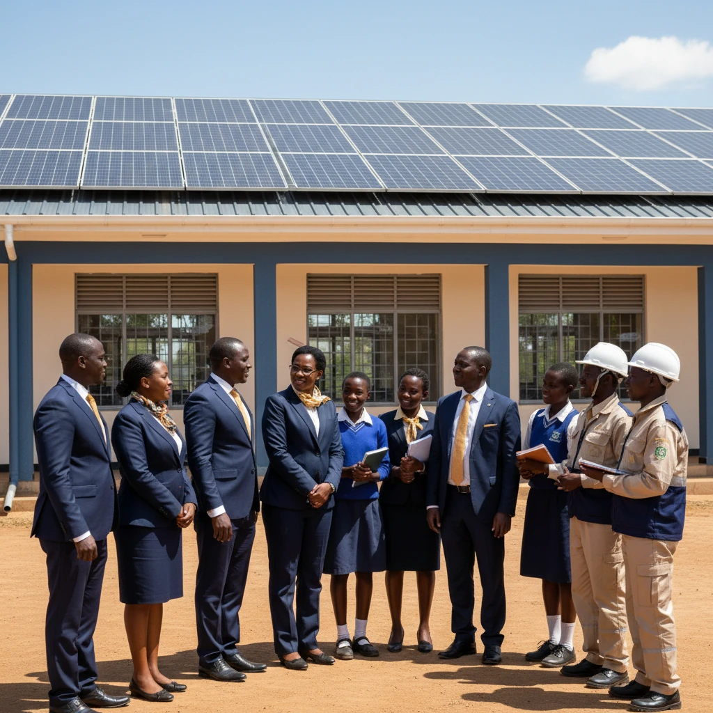 Commercial solar power installations and clean energy development